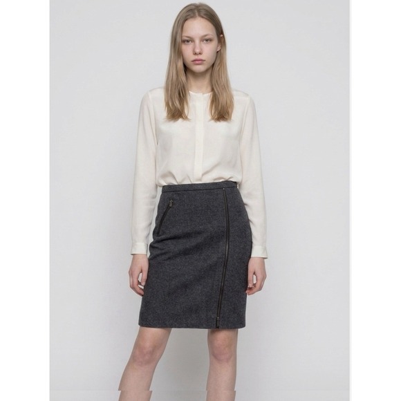 J.Crew Dresses & Skirts - J.Crew The Pencil Skirt Women Size 2 Grey Wool Blend Professional Workwear